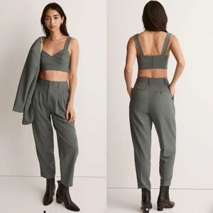 MADEWELL Pleated Tapered Pants NWT Size 0